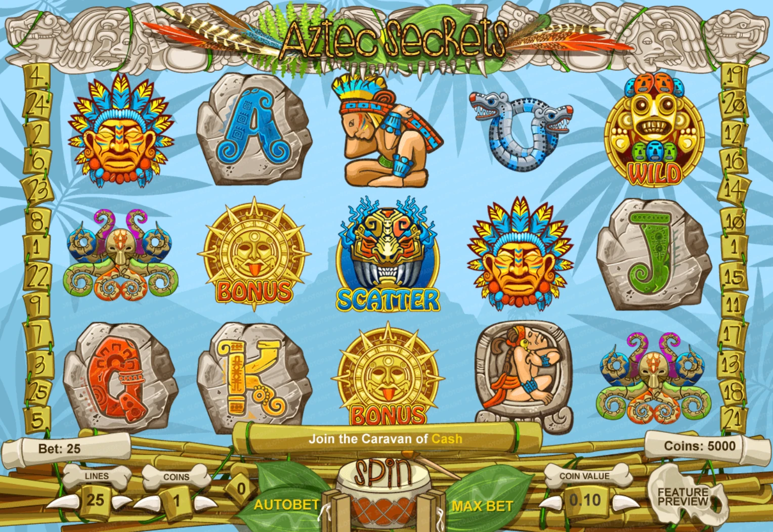 aztec secrets slots