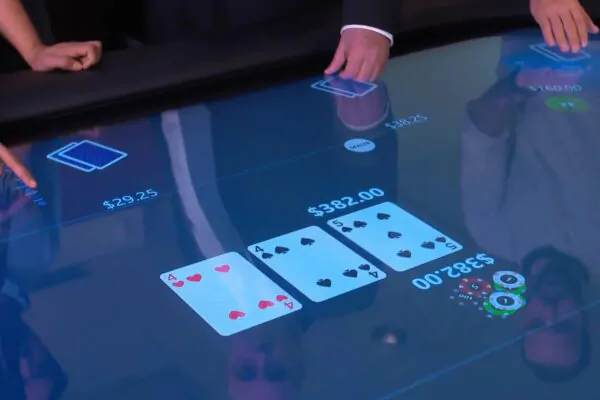 electronic poker table